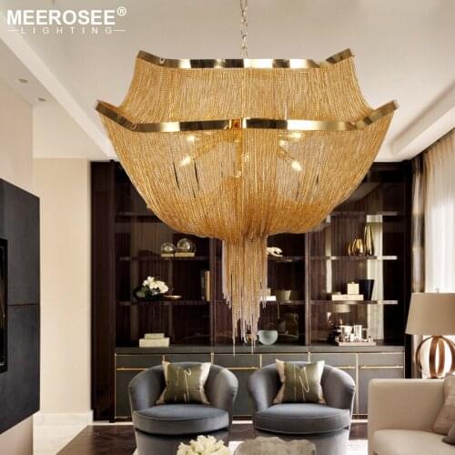 Aluminum Chain Tassel Chandelier Lights Modern Hanging Lighting For Living Room Industrial Lamp Suspension Luminaire MD86212