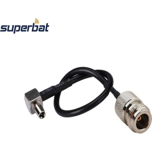 Superbat N Straight Jack to S-197 Right Angle Plug Antenna Feeder Cable Assembly Pigtail Cable RG174 10cm