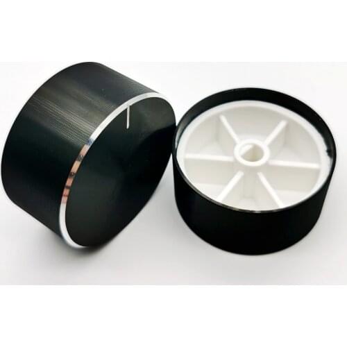 1pcs 40*19mm 6mm D-axis Aluminum Alloy Potentiometer Control Knob Volume Audio Encoder Knob Cap 40X19mm (dh)