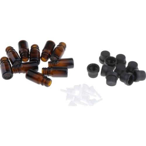 10pcs Essential Oil Bottle Euro Droppers Serum Makeup Liquid Pipette Vials