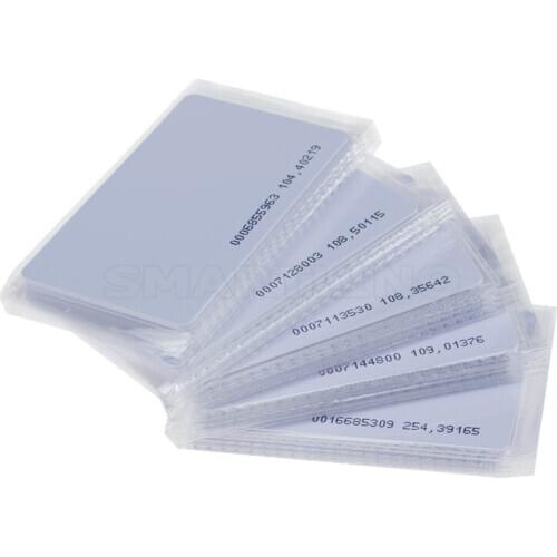 10pcs ISO14443A 13.56Mhz MF S50 Proximity Smart Card Passive RFID Card Tag 0.8mm Thin PVC Plastic Card Access Control Card