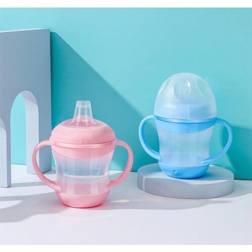 160ML Newborn Baby Silicone Feeding Drip-proof Drink Cup Infant Drinking Bottle with Handle Toddler Non-spill Portable Drinkware