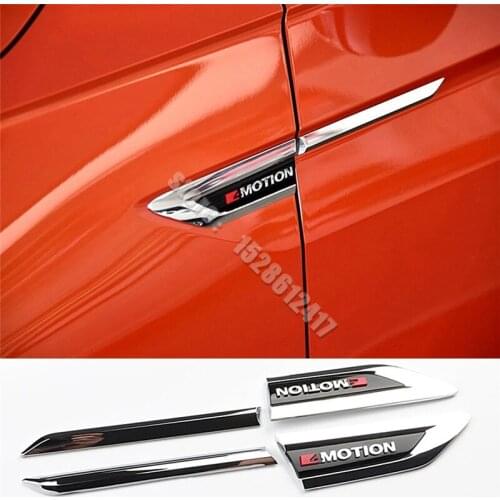 4pcs ABS Car Exterior ABS Intake Air Vent Hood Fender Cover Trim Fit for VW Tiguan 2017 2018 2019