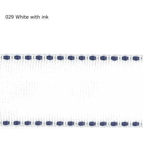 5/8" inch 16mm Ink Blue saddle stitched ribbon