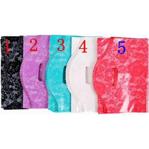 5 color optional 100pcs 35*25cm Color CR Gift Bags Plastic Boutique Pouches Shopping Gift Package Bag 1535001