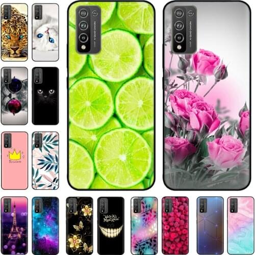 Case For Xiaomi Poco M3 Cartoon Black Cover Silicone TPU Soft Cases Back Cover For Xiomi Xiaomi Poco m3 pocoM3 M 3 Case 6.53"