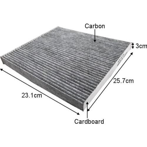 CUK2757 Factory Outlet 1802422 Activated Carbon Auto Cabin Air Filter DCF198K for OPEL Zafira B/Astra G/Zafira 23.1*25.7*3cm