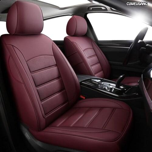 CUWEUSANG Custom Leather car seat cover set For Jaguar XJ XF XE E-PACE XFL XEL Automobiles Seat Covers cars seats protector