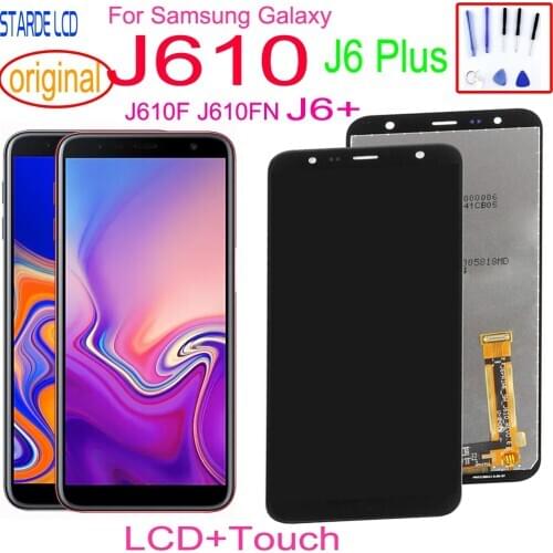 Original 6.0'' LCD For Samsung Galaxy J6+ J610 J610F J610FN LCD Display Touch Screen Replacement for Samsung J6 Plus LCD