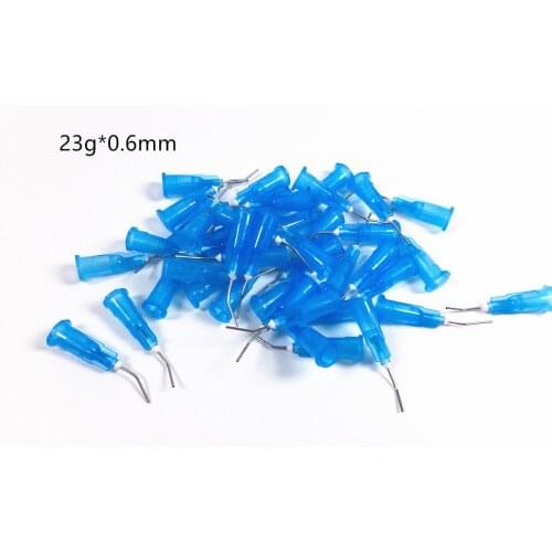 200~5000Pis Blue Dental Pre Bent Flow Dispensing Tips Flowable Needle Delivery Tip Etching Gel Irrigation Composite 23 Gauge