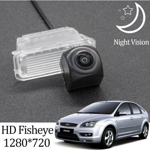 Owtosin HD 1280*720 Fisheye Rear View Camera For Ford Focus 2 hatchback 2008-2011 Car Reverse Parking Accessories