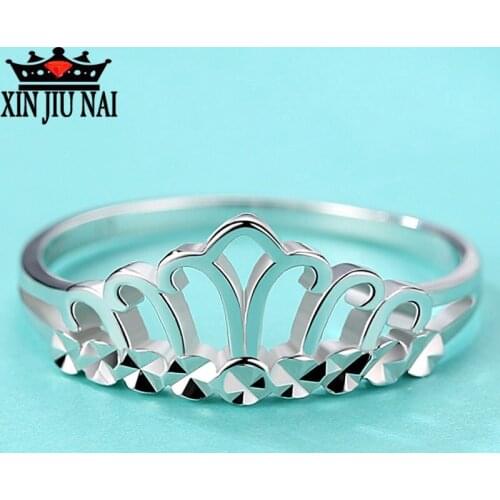 Crown Rings For Women Simple 925 Silver Hollow Temperament Index Finger Ring Bridal Wedding Femme Engagement Accessory