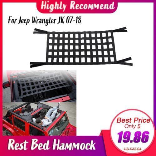 Bed Hammock Car Roof Top Soft Cover Rest for Jeep Wrangler JK 07-18