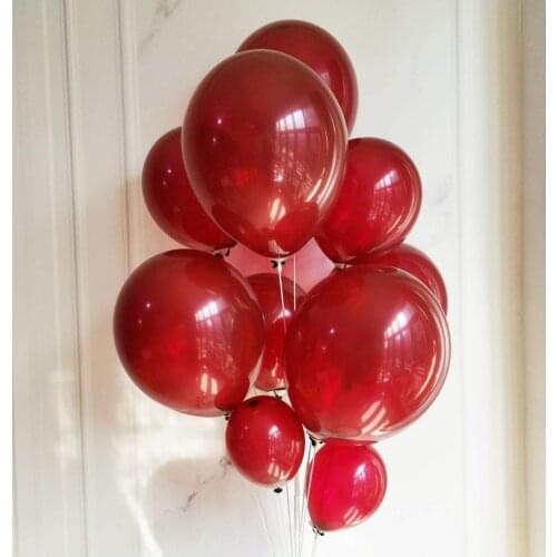 5" 10" 12" Burgundy Latex Balloons Pearlized Wine Red Balloons Baby Shower Birthday Party Celebration Decoration