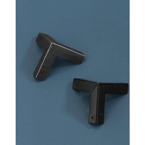 Furniture Decorative Corner Antique Jewelry Gift Wooden Protector Box Corner Edge Leg Protection Metal Cover Feet Retro Cas P6M9