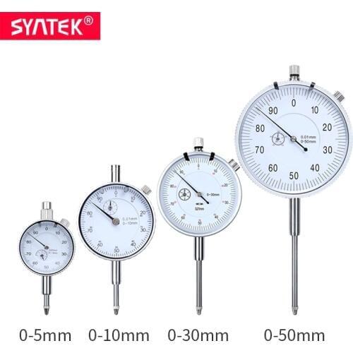 Precision 0.01mm Dial Indicator Gauge Shockproof dial gauge Indicator Mesure Instrument Tool 0-5-10-30-50mm Analog Micrometer