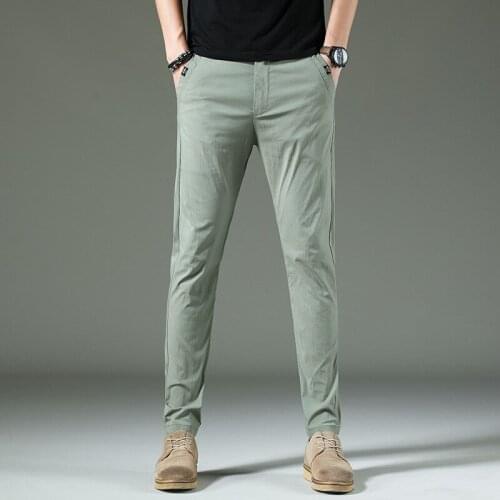 2020 Luxury Straight Business Casual Men Pants High Quality Designer Spring Autumn Male Leisure Long Formal Trousers