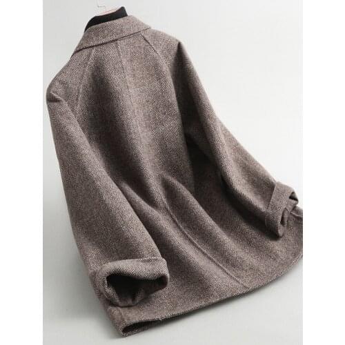 New Spring Autumn Wool Coat Women Elegant Double-Sided Long Sleeve Female Trench Coats Casaco Feminino LX1942