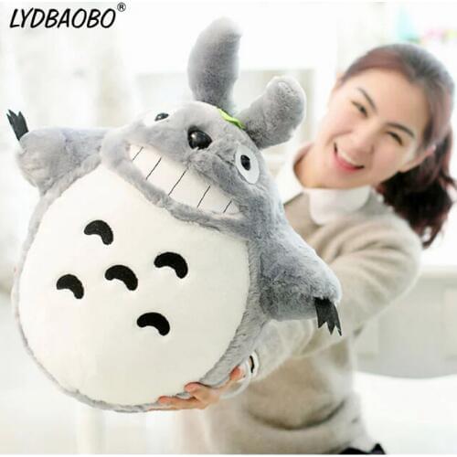 LYDBAOBO 1PC 60CM Famous Cartoon Totoro Plush Toys Smiling Animals Doll Cotton Stuffed Toys Soft Cute Sofa Pillow Gift For Kids