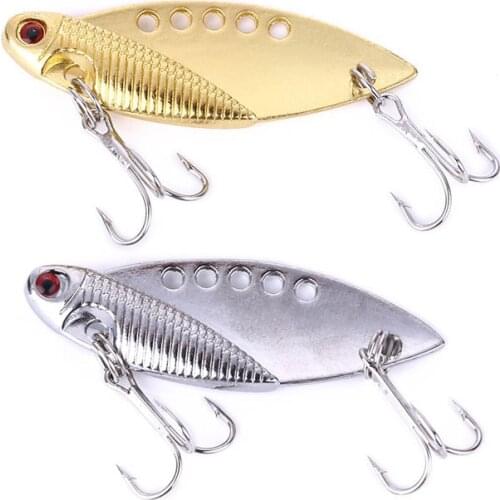 1Pcs Metal VIB Lures 5cm 11g vivid Vibrations Spoon Lure Fishing bait Bass Artificial Hard Bait Cicada lure VIB Bait VIB011