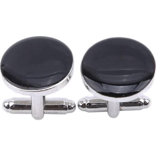 Simple Black And White Button High Quality Mens Luxury Cufflinks Wedding & Business French Fashion Cufflinks Mens Cufflinks