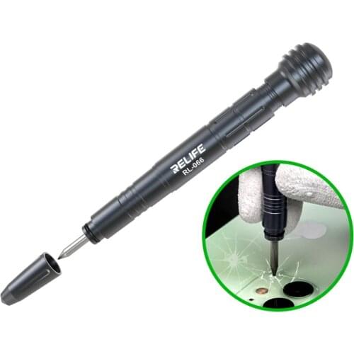 RELIFE RL-066 Rear Glass Breaking Pen for iP8-12 Pro Max Back Cover Adjustable Spring Automatic Punch Center