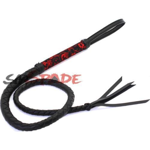 119cm bondage horse whip,adult sex whip for Floral bracade Handle Bullwhip,ponyplay sex game flogger whip,adult sex bondages
