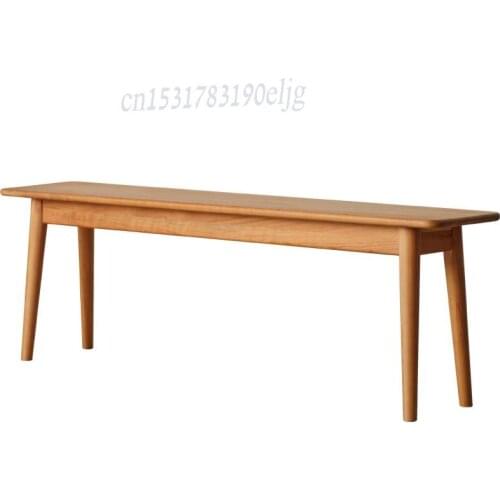 Nordic Solid Wood Bench Small Apartment Japanese Style Living Room Entrance Shoe Changing Stool Modern Minimalist Home Dining Ta