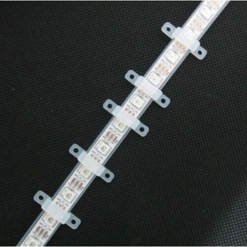 100pcs Silicone Clips for 10mm 12mm 14mm 20mm PCB 5V 12V 24V Led Strip Light Tube 5050 WS2812B WS2811 SK6812 WS2801