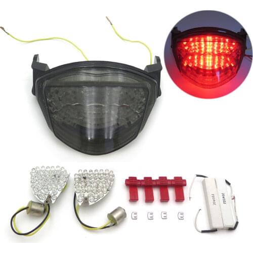 Aftermarket free shipping motorcycle parts LED Tail Brake Light Turn Signals for Suzuki 2005 2006 GSXR 1000 GSX-R1000 Clear