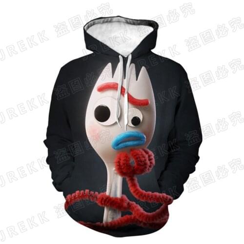 Anime Toy Story 4 Hoodies Men Women Children Cool Sweatshirts 3D Printed Boy Girl Kids Pullover Long Sleeve Streetwear Coat