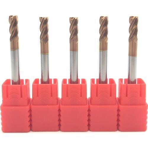 5PCS HRC60 4mm Solid Carbide Endmills ENDMILL D4X11XD4X50L 4 Flute Standard Length Side milling Slotting Profiling face mill