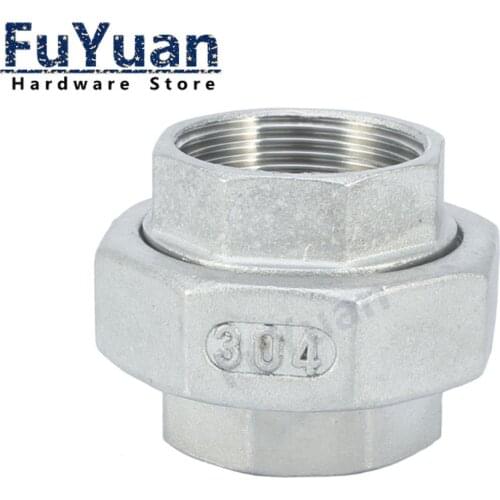 Screw Water Pipe Joint 1/8'' - 4'' BSPT Female Threaded Union Stainless Steel SS 304 Cast Pipe Fitting Class 150