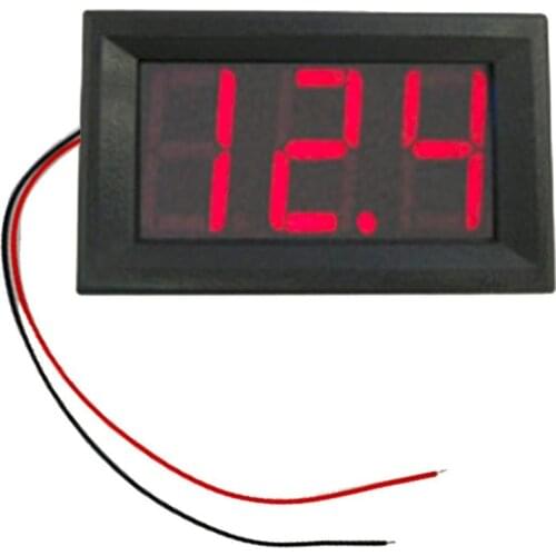 DC4.5V-30.0V 0.56in 2 Wire LED Digital Display Voltmeter Electric Voltage Meter Volt Tester for Auto Battery Car Motorcycle