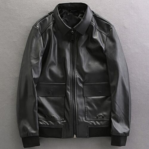 Air Force Mens Leather Jacket and Coat Plus Size 4XL Japan Style Vintage Fashion Mens Faux Leather Jackets Streetwear 2020 A545