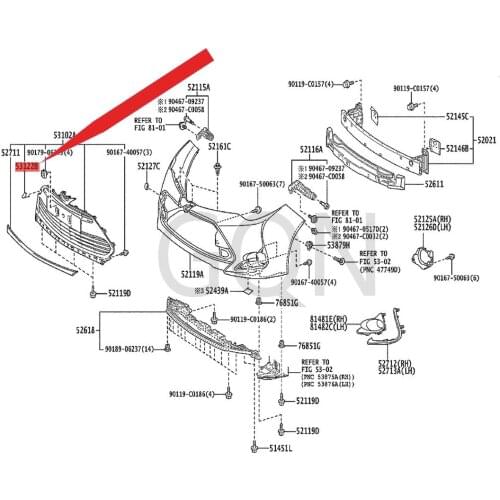 Radiator grille protection strip 2014-Toy ota LEV IN front trailer cover front bumper trailer hole cover cover