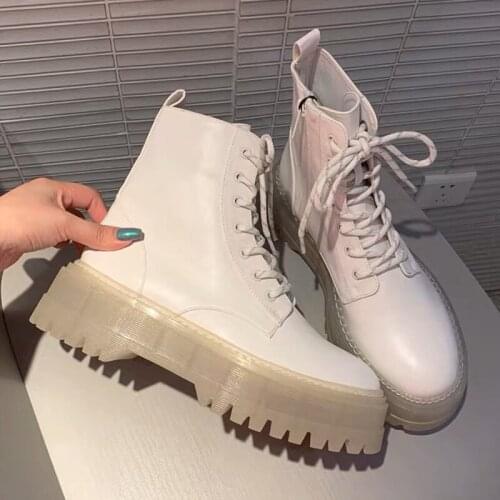 2020 Women Ankle Boots Fashion Platform Warm Winter Shoes Woman Thick Bottom Female Casual Boats High Quality Footwear Big Size