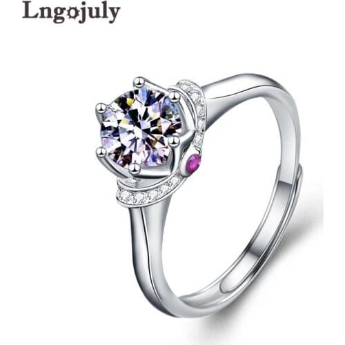 New 925 Sterling Fine Jewelry Silver Diamond Jewelry Moissanite Ring Wedding Party Anniversary Ring For Women Silver 925 Jewelry