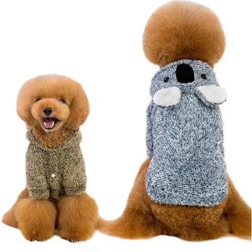 Winter Dog Coat Jacket French Bulldog Warm Pet Clothes Puppy Cat Chihuahua Clothes for Small Meduim Dogs Cute Bear Jumpsuits