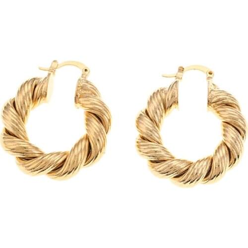 Gold Color Hoop Earrings for Women Earrings Girl Jewelry Arab Middle East Jewelry Gift