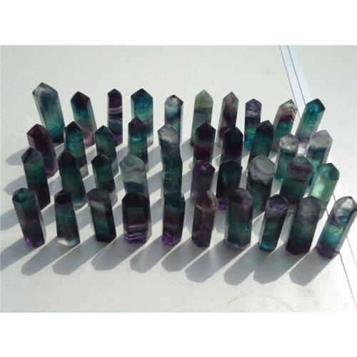 15pcs 560g Natural blue Fluorite Quartz Crystal Point Healing