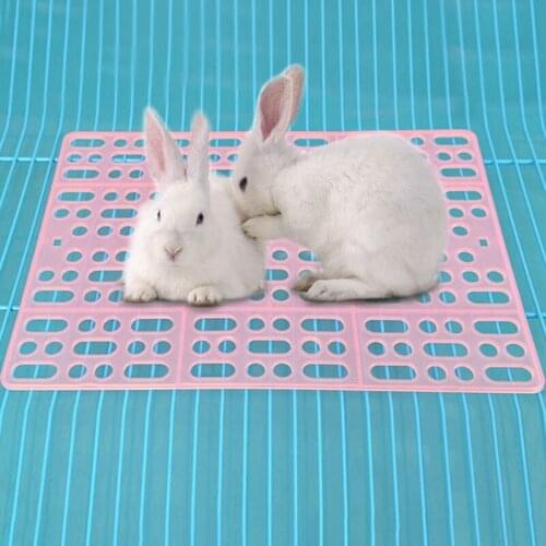 2PCS/SET Plastic Grids Pet Foot Mat Rabbit Guinea Pig Cat Mouse Placemat Cushion Cage Litter Mat