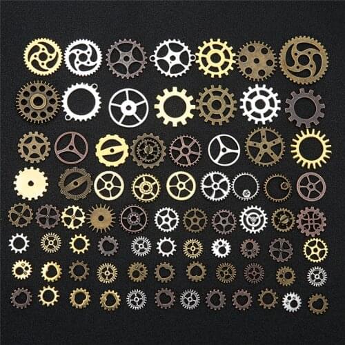 20pcs Metal Alloy Random Mix Gears Wheel Steampunk Charms Pendants Lot For Necklace Bracelet Findings Jewelry Making Accessories