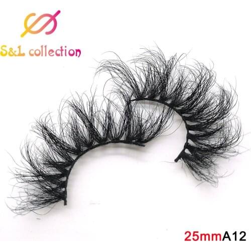 25mm 5d Mink Eyelashes Thick HandMade Full Strip Lashes Luxury Makeup Dramatic Lashes 3D Mink Lashes