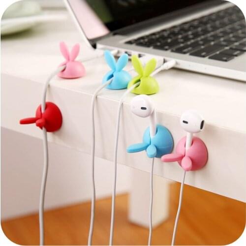 4pcs Winder Wrap Cord Cable Storage Desk Set Manager Wire Clip Organizer Space Saving Desk Accessories Office Supplies