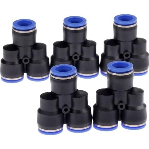 5Pcs/Lot Pneumatic Fittings 3 Way Air Pneumatic Connector Y Union 16mm Tube Pipe Quick Joint Fittings Push in Connectors