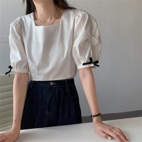 Alien Kitty New Design Office Lady Streetwear Solid Brief Femme Shirts Blouse Short Sleeves Vintage OL Hot Summer Party Tops