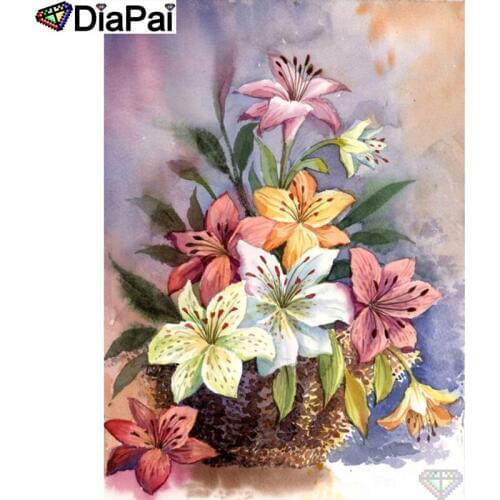 DIAPAI 5D DIY Diamond Painting 100% Full Square/Round Drill "Flower landscape" Diamond Embroidery Cross Stitch 3D Decor A23744