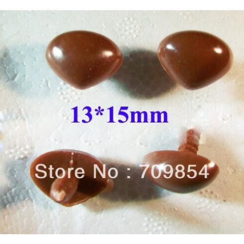 Free ship!! 500pcs/lot 13*15mm animal Triangular PLASTIC NOSES PLUSH BEAR Toy with washers