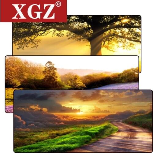 Xgz Sunlight Rays and Flower Tree Big Game Lock Edge Keyboard Mouse Pad Game Mouse Pad CSGO Haha Dota Game 400x900 Mouse Mat